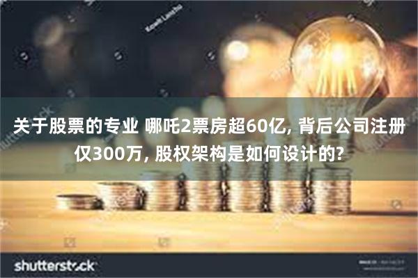 关于股票的专业 哪吒2票房超60亿, 背后公司注册仅300万, 股权架构是如何设计的?